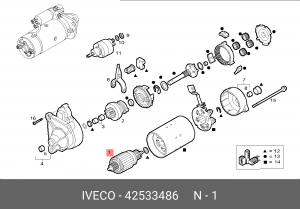 Якорь, стартер 42533486 IVECO