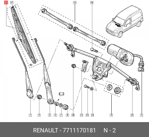 Щетка стеклоочистителя 7711170181 RENAULT
