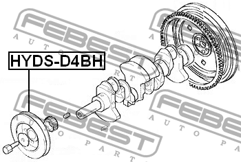 Шкив коленвала HYDS-D4BH FEBEST