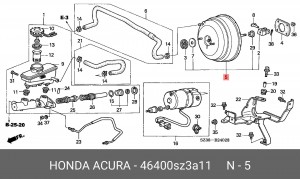 Усилитель тормозной системы 46400SZ3A11 HONDA