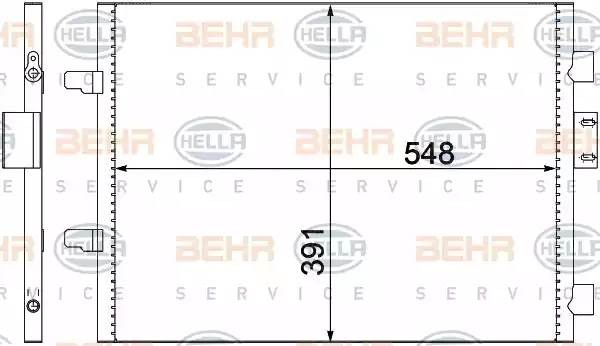 Конденсатор, кондиционер 8FC351300651 HELLA