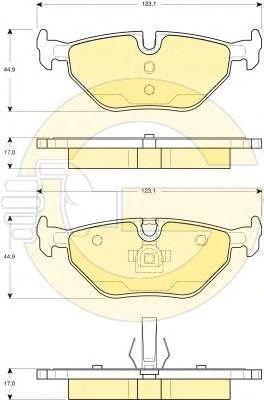 Комплект тормозных колодок, диско 6114302 GIRLING