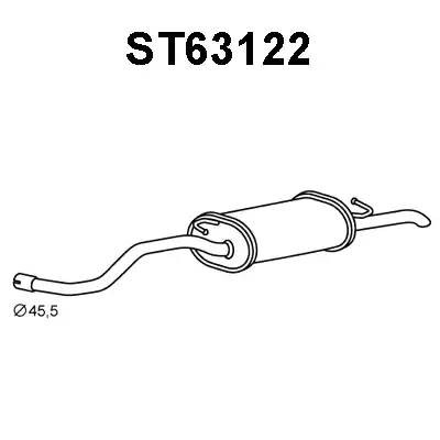 Глушитель выхлопных газов конечный ST63122 VENEPORTE