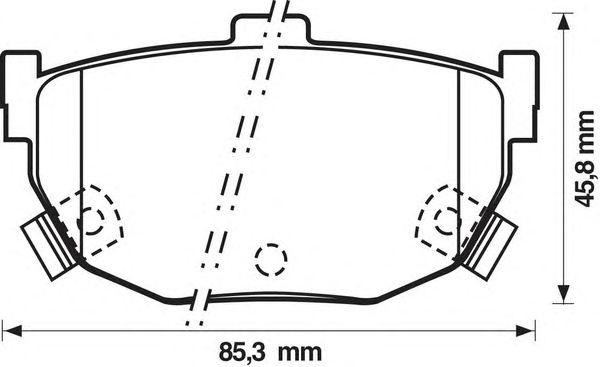 Комплект тормозных колодок, диско 572127B BENDIX JURID