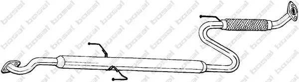 Средний глушитель выхлопных газов 287909 BOSAL