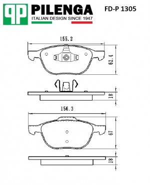 Колодки тормозные дисковые FDP1305 PILENGA