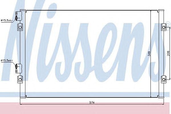 Конденсатор, кондиционер 94555 NISSENS
