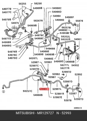 Шланг тормозной MR129727 MITSUBISHI