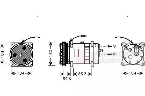 Компрессор, кондиционер 7700K024 VAN WEZEL