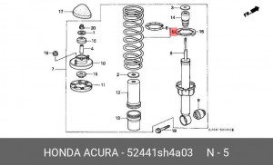 Пружина ходовой части 52441SH4A03 HONDA