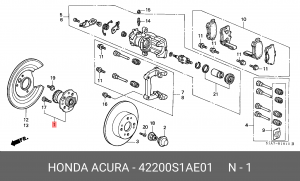 Ступица колеса 42200S1AE01 HONDA