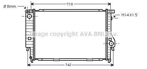Радиатор охлаждения ДВС BW2164 AVA