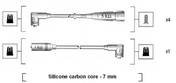 Ккомплект проводов зажигания 941275030839 MAGNETI MARELLI
