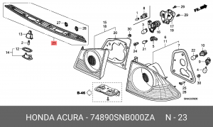 Деталь 74890SNB000ZA HONDA