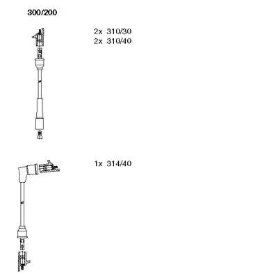 Ккомплект проводов зажигания 300200 BREMI