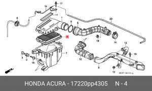 Воздушный фильтр 17220PP4305 HONDA