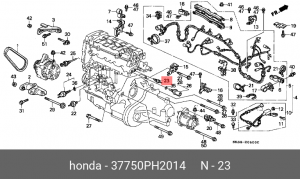 Датчик, температура охлаждающей жидкости 37750PH2014 HONDA