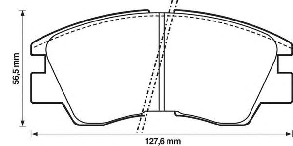 Комплект тормозных колодок, диско 572280B BENDIX JURID