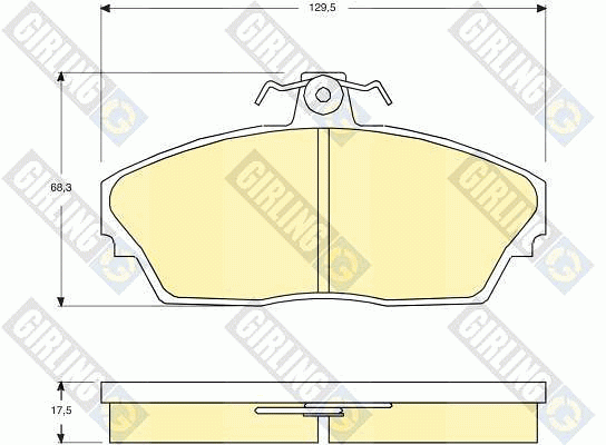 Комплект тормозных колодок, диско 6131481 GIRLING