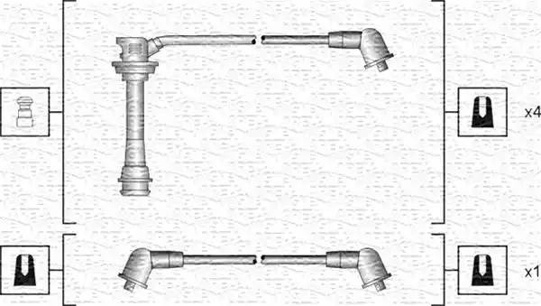 Ккомплект проводов зажигания 941318111093 MAGNETI MARELLI