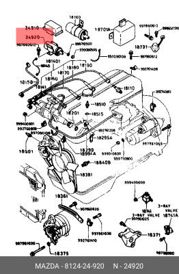 Катушка зажигания 8124-24-920 MAZDA
