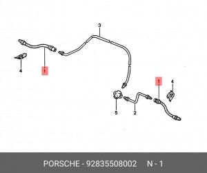 Тормозной шланг 92835508002 PORSCHE