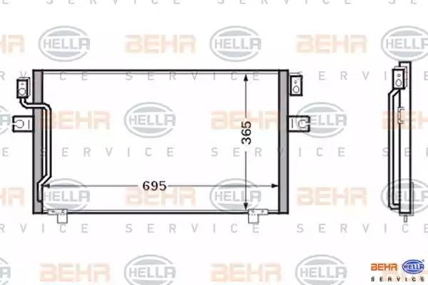 Конденсатор, кондиционер 8FC351024171 HELLA