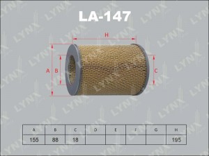Фильтр воздушный LA-147 LYNXAUTO