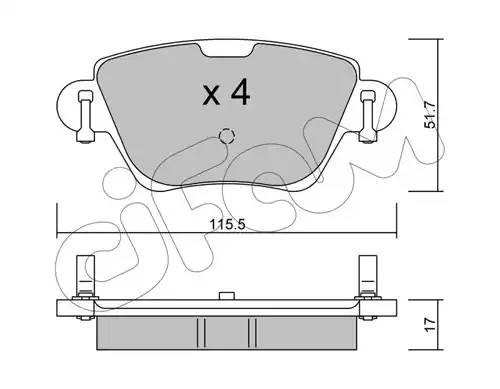Комплект тормозных колодок, диско 822-319-0 CIFAM