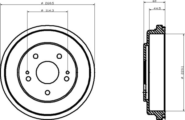 Тормозной барабан MBD167 MINTEX