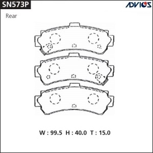 Колодки тормозные дисковые SN573P ADVICS