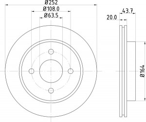 Тормозной диск MDC774 MINTEX