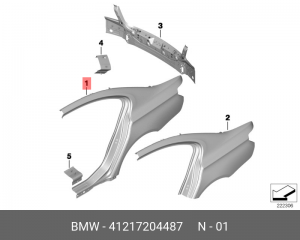 Крыло заднее 41 21 7 204 487 BMW