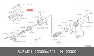 Стартер 23300AA221 SUBARU