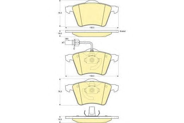 Комплект тормозных колодок, диско 6115382 GIRLING