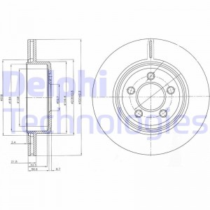 Тормозной диск BG4073 DELPHI