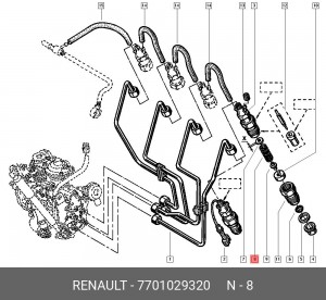 Пружина 7701029320 RENAULT