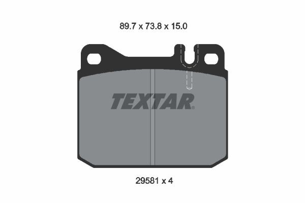 Колодки тормозные дисковые 2958104 TEXTAR