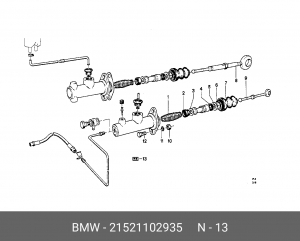 Ремкомплект, главный цилиндр 21 52 1 102 935 BMW