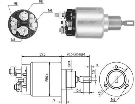 Тяговое реле, стартер 940113050048 MAGNETI MARELLI