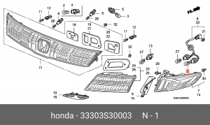Лампа 33303S30003 HONDA
