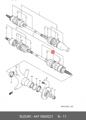 Пыльник ШРУСа 44118-60G21 SUZUKI