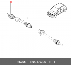 Приводной вал 8200499306 RENAULT