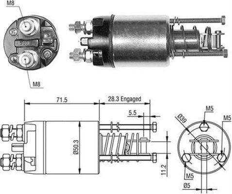 Тяговое реле, стартер 940113050498 MAGNETI MARELLI