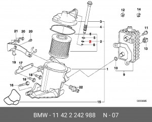 Уплотняющее кольцо 11 42 2 242 988 BMW