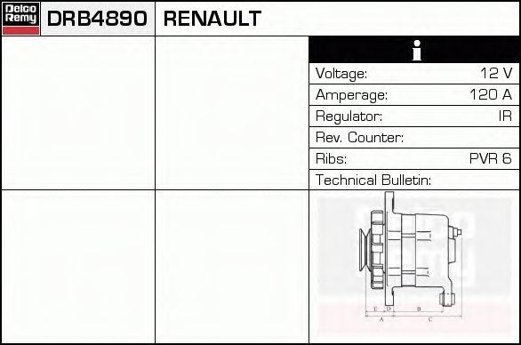 Генератор DRB4890 DELCO REMY