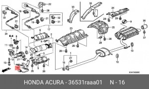 Лямбда-зонд 36531RAAA01 HONDA