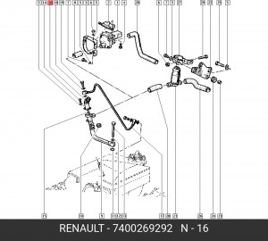 Пусковой топливный клапан 7400269292 RENAULT