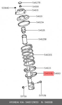 Амортизатор подвески 5465129053 HYUNDAI KIA