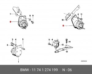 Преобразователь давления, управление ОГ 11 74 1 274 199 BMW